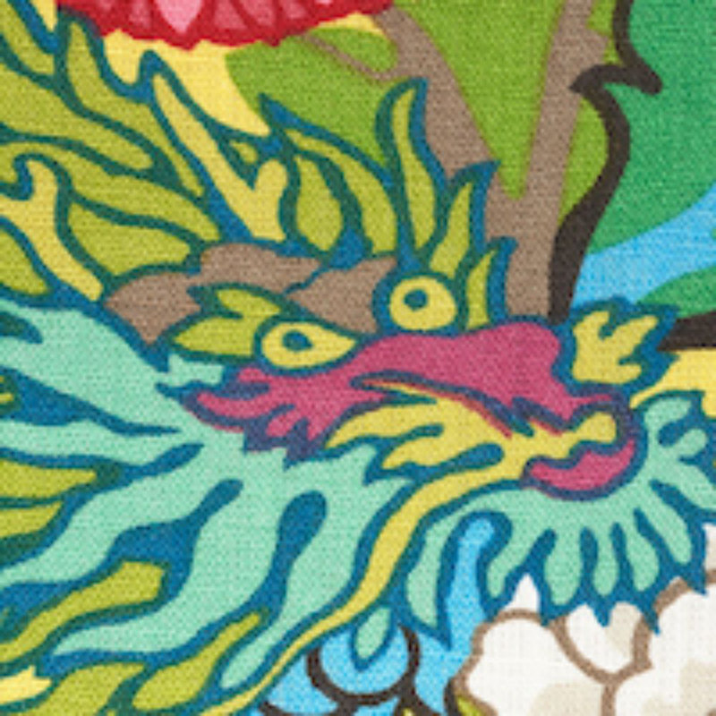 Tissu du dragon de Tchang Maï, Jaune