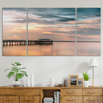 « harbor coucher de soleil », photo multi-pièces de qualité supérieure sur toile