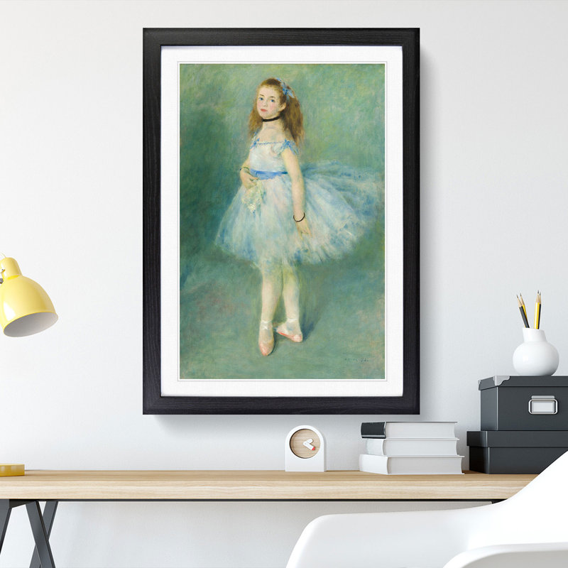 The Dancer by Pierre-Auguste Renoir - Picture Frame Painting, 36cm H x 27cm W x 2cm D, Black