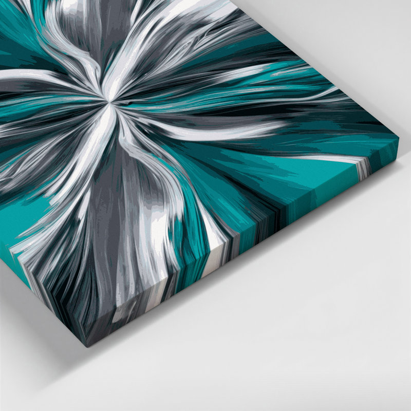 Art numérique sur toile 30 "Abstraction numérique", H 8 po x l 8 po