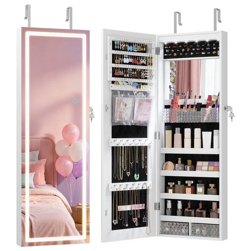 Jewelry Armoire, White