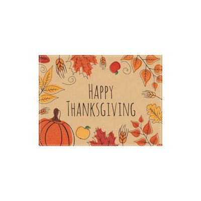 Pumpkin Fall Placemats 1 Piece 16.5x12.6 Inch Fall Thanksgiving Harvests Vintage Table Mats For Party Catering Decorations