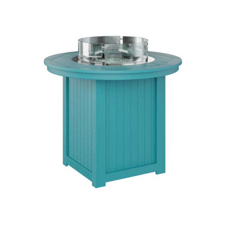 Berlin Gardens Donoma Round Counter Height Fire Pit Table, Aruba Blue