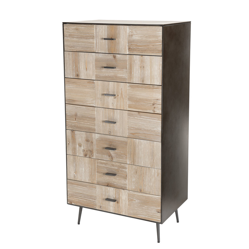 Boutwell Solid Wood 60cm W 7 - Drawer Chest of Drawers