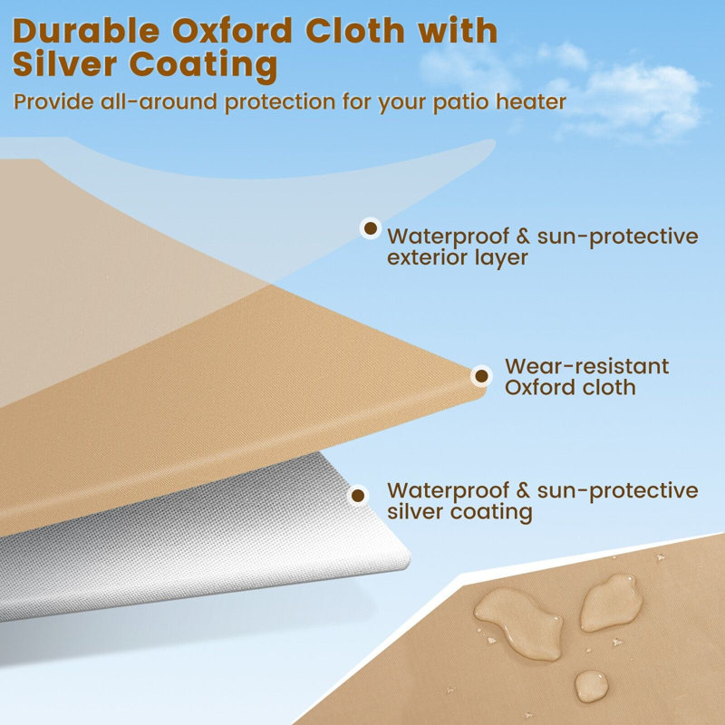 Cassundra Outdoor Patio Heater Cover, Beige