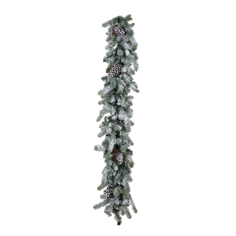 Guirlande d'épinette bleue DEL avec neige, 6 pi