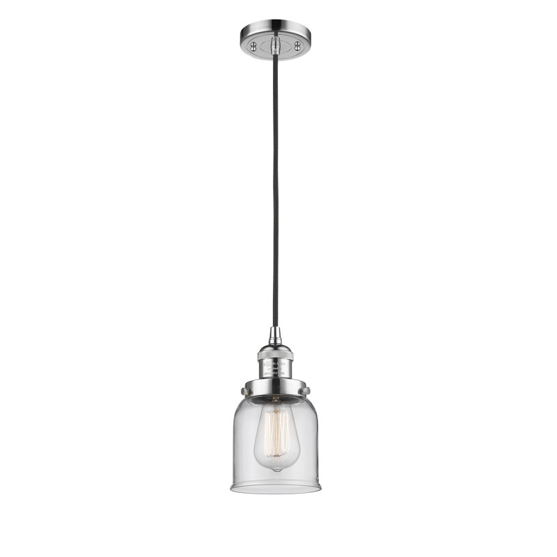 Wheatley 1 - Light Single Pendant, No Bulb Included, Clear, Polished Chrome