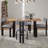 Fabric Upholstered Dining Chair Set with Back,Metal Legs-1334526828-1334526826