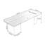 Bureau rectangulaire noir et blanc en bois massif avec 3 tiroirs-1655295893