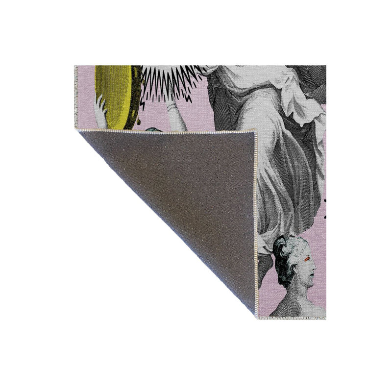 Tapis décoratif lavable à la machine à motif de buste, Sous-tapis rectangulaire 5 pi 1 po x 7 pi 7 po inc