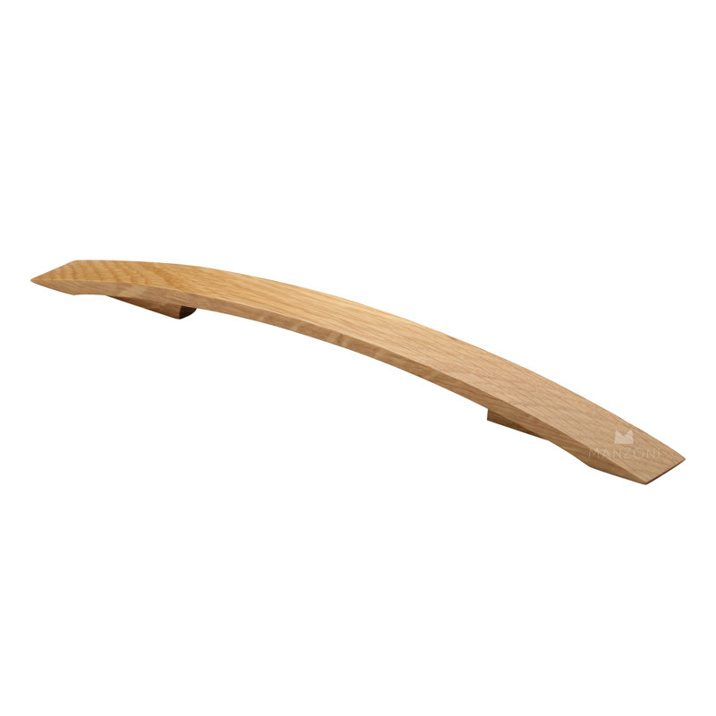 Oak Wood Arch Bar Pull with Mounting Hardware