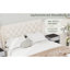 Grand lit tapissier beige en velours, structure, s'adapte aux dimensions courantes du matelas, structure silencieuse, ajustement facile, idéal pour la chambre à coucher-412670632