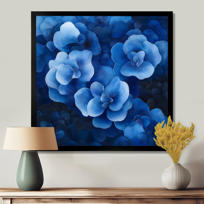 Bleu et blanc, hortensia Soundwave, hortensia - art mural floral