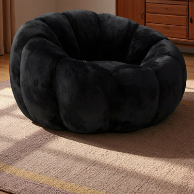 Adult Bean Bag Chair, Floral-Shaped Bean Bag Sofa, -Soft Faux Fur Sofa, Large Reading Chair For Living Room Or Bedroom, Single-Seater