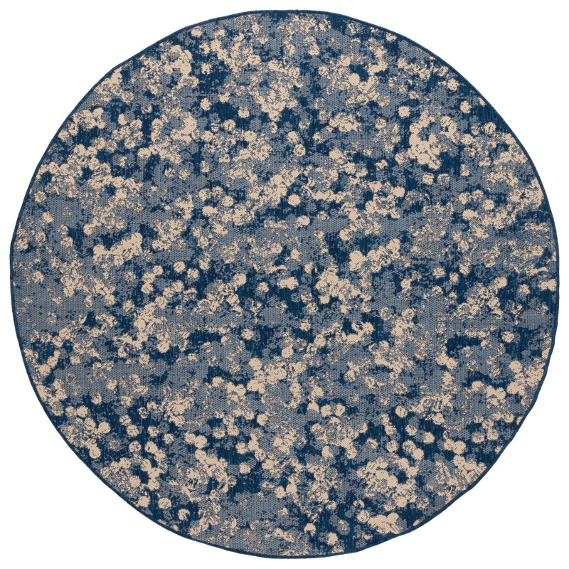 Eliese Performance Abstract Indoor/Outdoor Area Rug, Round 6'7"
