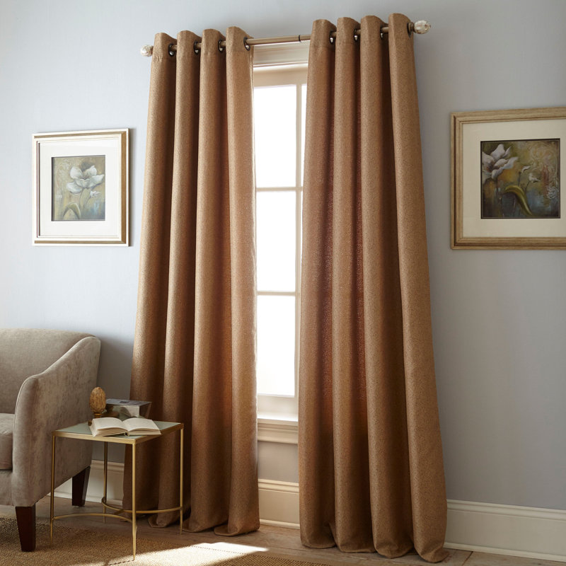 Rawson Semi Sheer Curtain, Spice, 54" W x 84" L