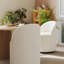 Chaise pivotante rembourrée avec dossier, chaise d'appoint pivotante à 360 degrés pour la salle à manger, balcon, salon-492414885