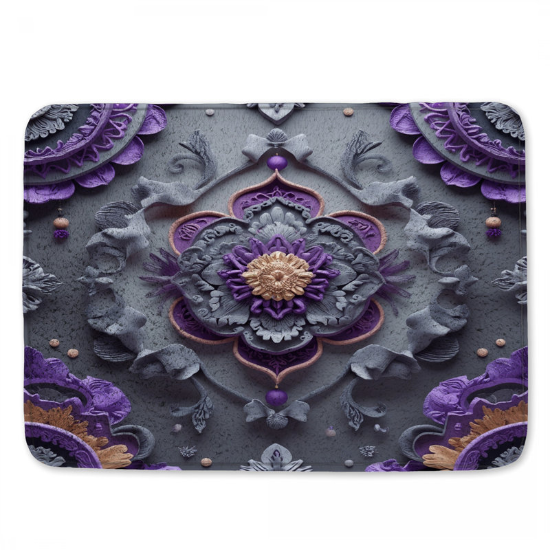 Tapis de bain Ornate, L 34 po x L 21 po