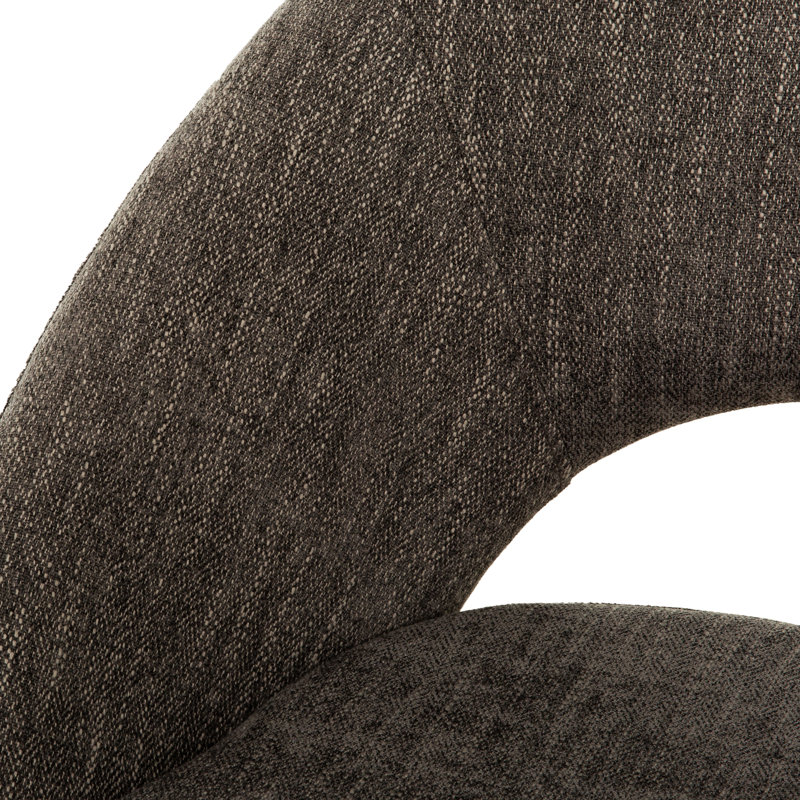 Chaise de salle à manger rembourrée Aria, Brun