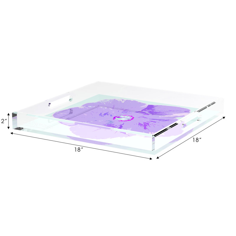 Decorative Tray, 18"W x 18"D x 2"H, Wander