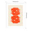 «Orange Floral Silhouettes» par Ortanza, impression sur bois encadrée-716306363-716306361