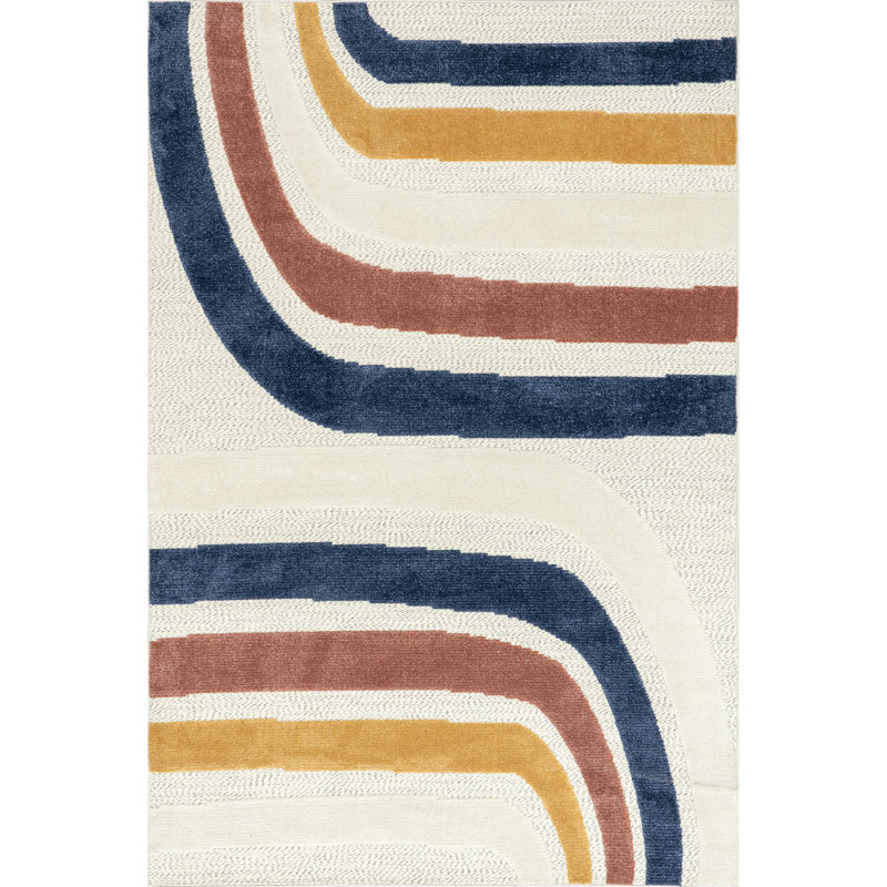 Tapis bleu / multicolore Katina, Rectangle 8 pi x 10 pi