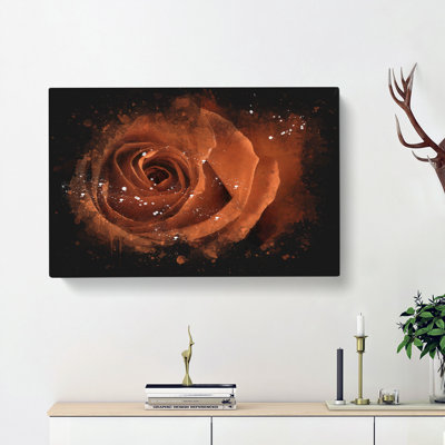 Orange Rose - Wrapped Canvas