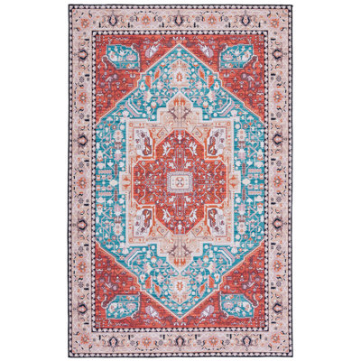 Tapis 120 aqua / rouille