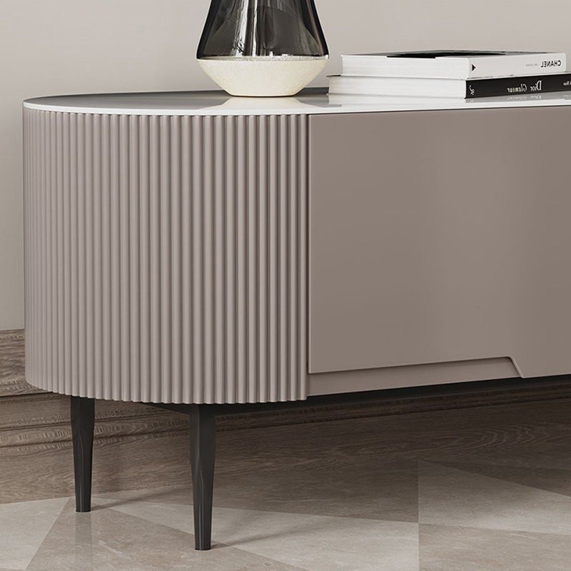 Meuble télé avec foyer à flamme simulée, 94.49"