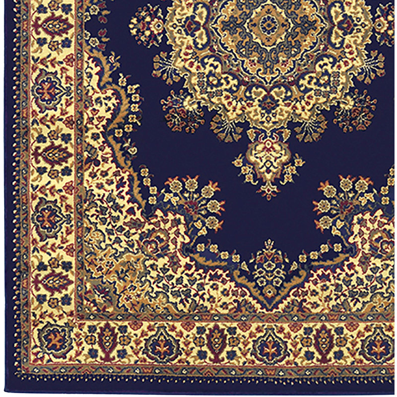 Tapis bleu marine Northington, Rectangle 5 pi 5 po x 7 pi 7 po