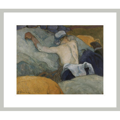 «In the Heat (The Pigs)» par Paul Gauguin - reproduction d'art encadrée