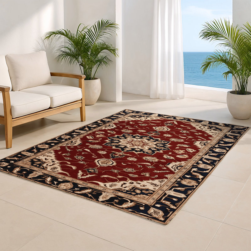 Tapis d'intérieur et d'extérieur brun Persian, Rectangulaire 2 pi x 3 pi