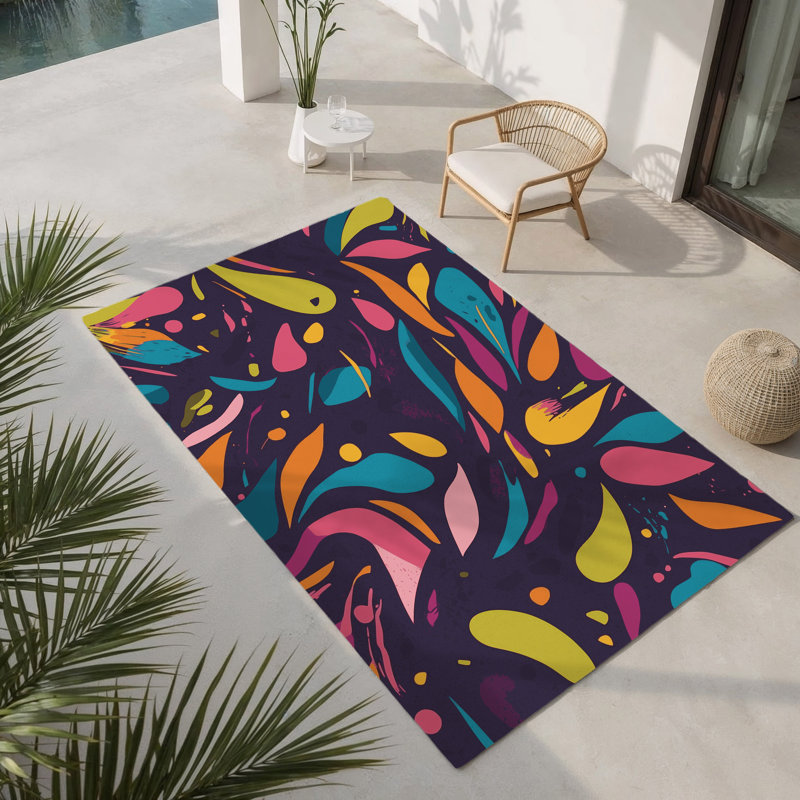 Tapis intérieur et extérieur Glow Circuit, Rectangle 1 pi 6 po x 2 pi 6 po