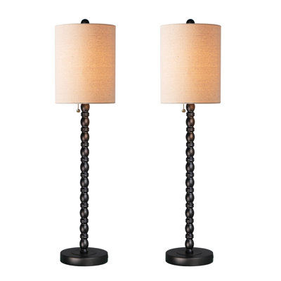 Pavanjit Buffet Lamps Table Lamps Unique Artistic Design Shade For Console Table At Landing Erea, Entryway, Buffet Or Sideboard Table At Dinning Room (Set Of 2)