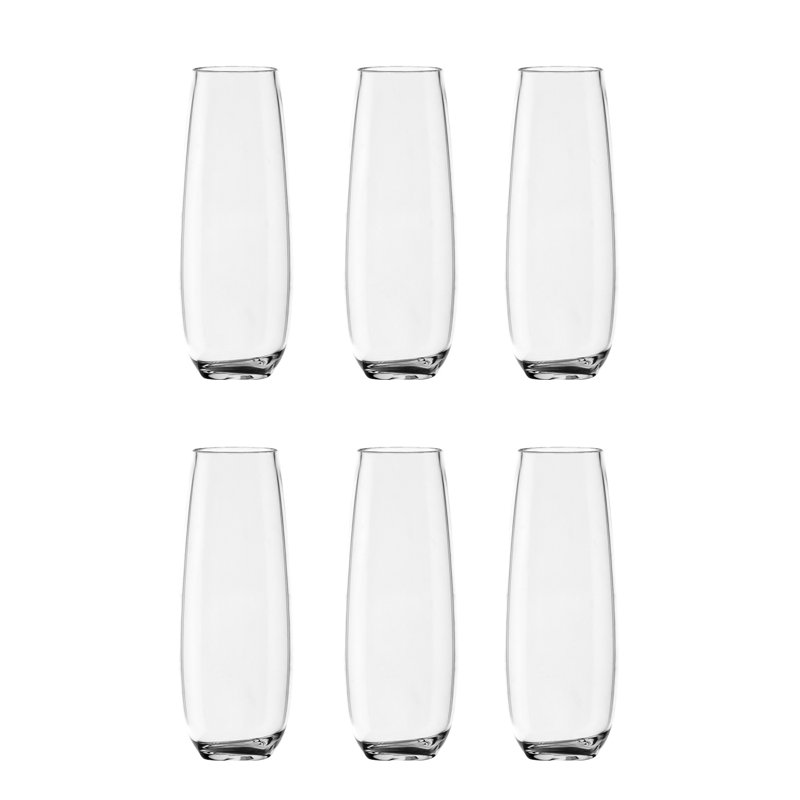 Flûte sans pied en acrylique Laya - transparent - 10 oz