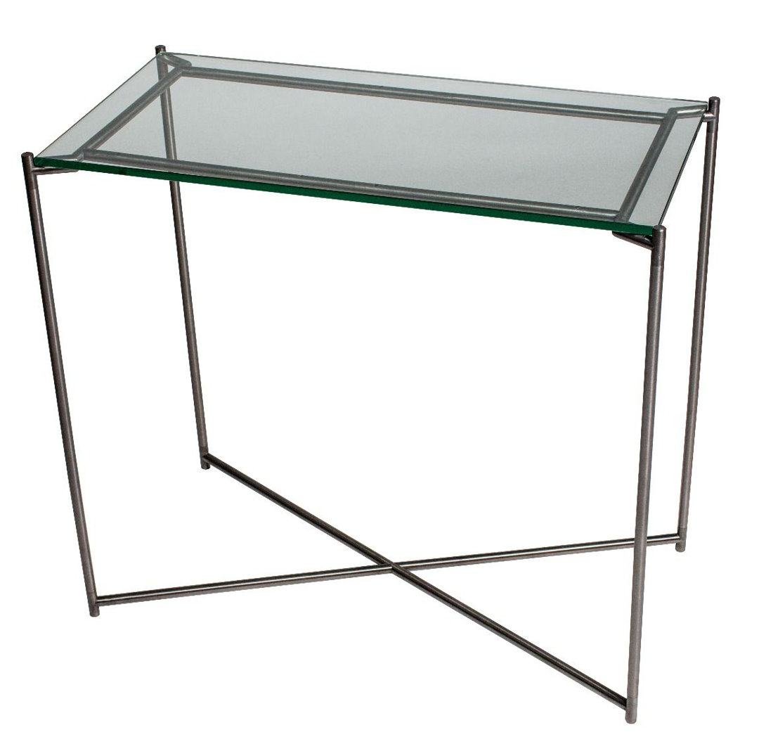 Bedell 123.3cm Glass Top Console Table