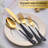 20-Piece Black & Gold Silverware Set