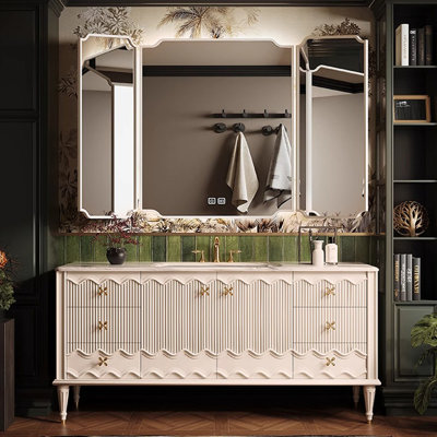 Retro floor-standing bathroom cabinet