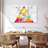 Abstract Geometric Triangular Pattern Colors Multi Piece Canvas Print On Canvas 3 Pieces by Jonathan A. Set-93062550