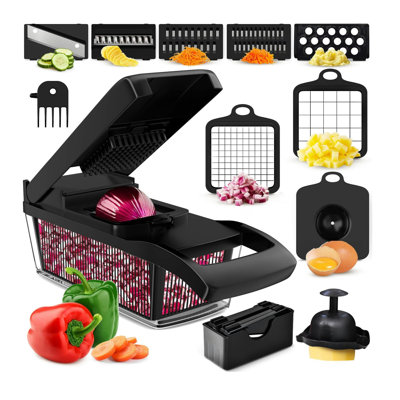 8 In 1 Vegetable Chopper With Container, Mandoline Slicer For Kitchen, Cucumber Slicer, Veggie Chopper Vegetable Cutter, Food Chopper, Salad Chopper, -  APPENIN WINTER PARK CORP, QQB0D1KR51W3