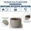 Grand pot / pot rond en béton avec trous de drainage-621437565-621437564