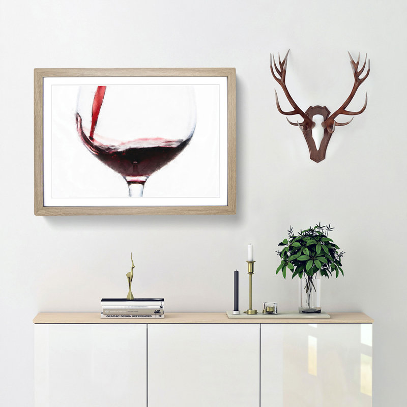 Pouring of the Red Wine - Framed Print, Oak Framed, 62cm H x 87cm W x 2cm D