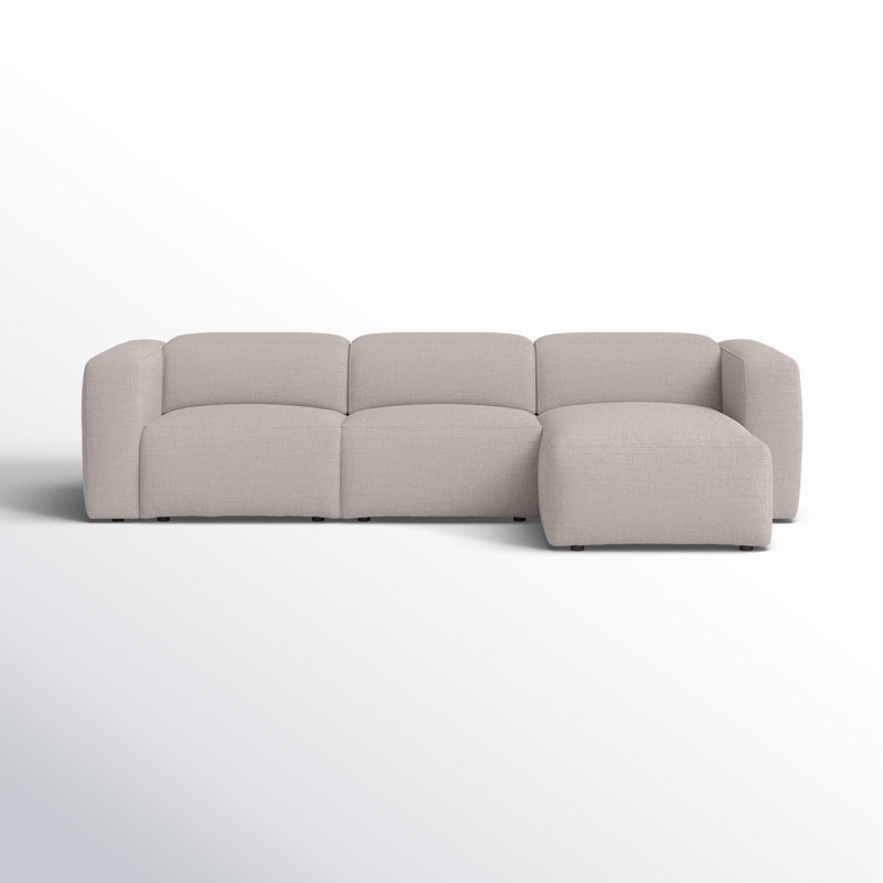 Radley 3 - Piece Upholstered Sectional, Right Hand Facing, Gray Polyester Blend