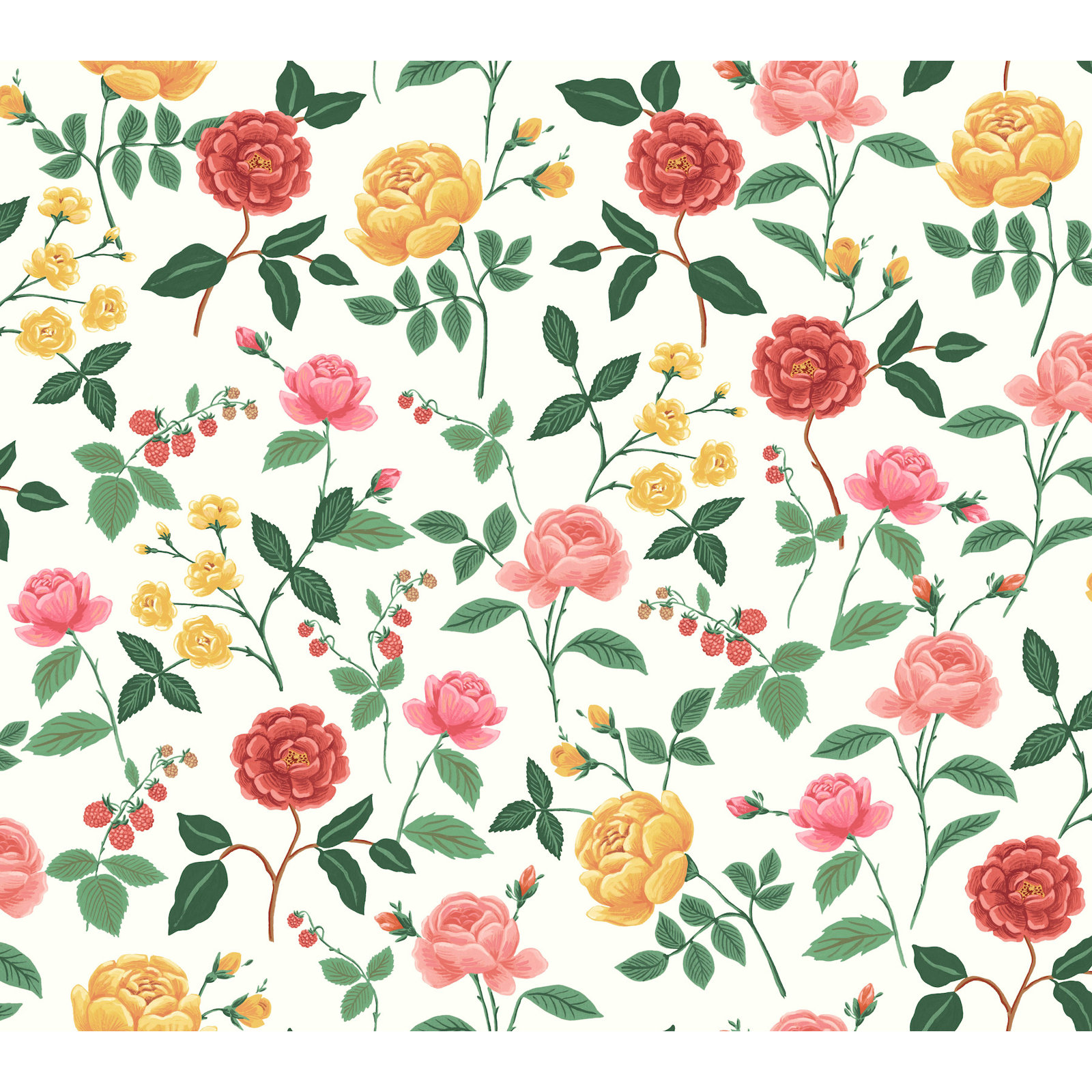 Roses Wallpaper Double Roll, Blush