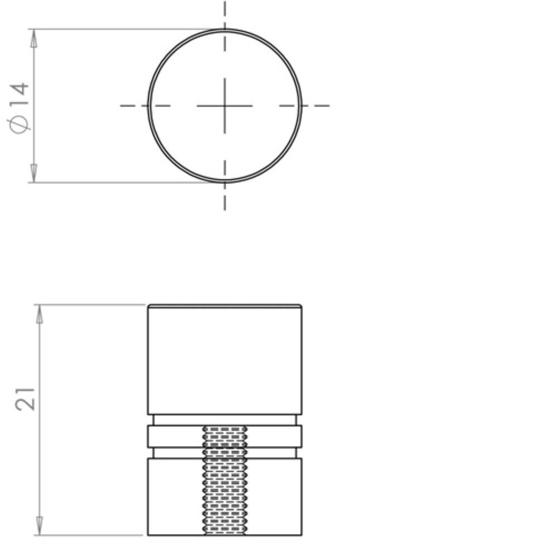 14mm Diameter Cylindrical Knob