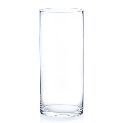 Vase à fleurs en verre transparent de 5 pouces de largeur