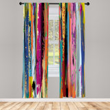 Microfiber Floral Semi-Sheer Rod Pocket Curtain Panels