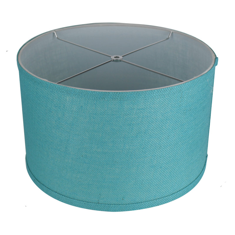 Ganya Burlap Drum Lamp Shade, Spa, 10" H x 16" W x 16" D