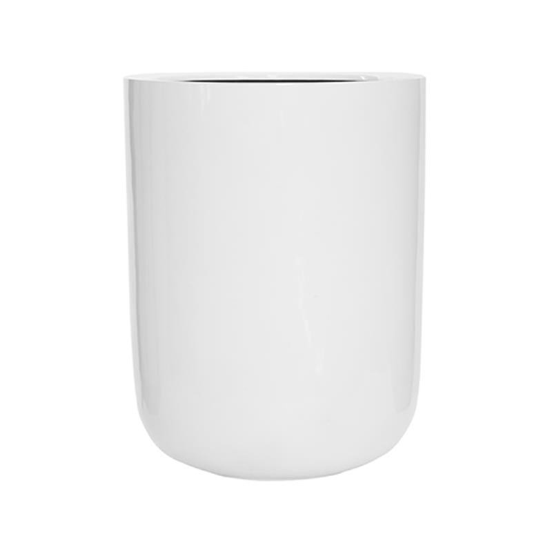 Pot à fleur Huth Fiberstone, H 23,5 po x l 18 po x P 18 po, blanc