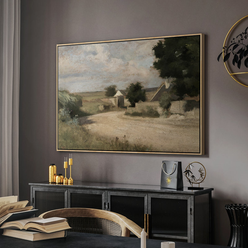 «Vintage Landscape - CDXLVI» sur toile, H 17 po x l 25 po, Silver Floater Framed Canvas